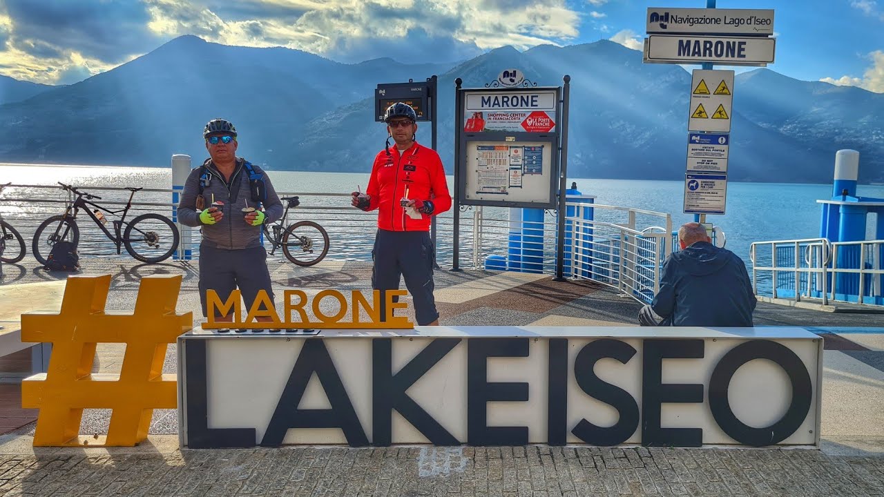 Купаемся в октябре в горном озере. Велотур вокруг Изео. Италия. Lago Iseo