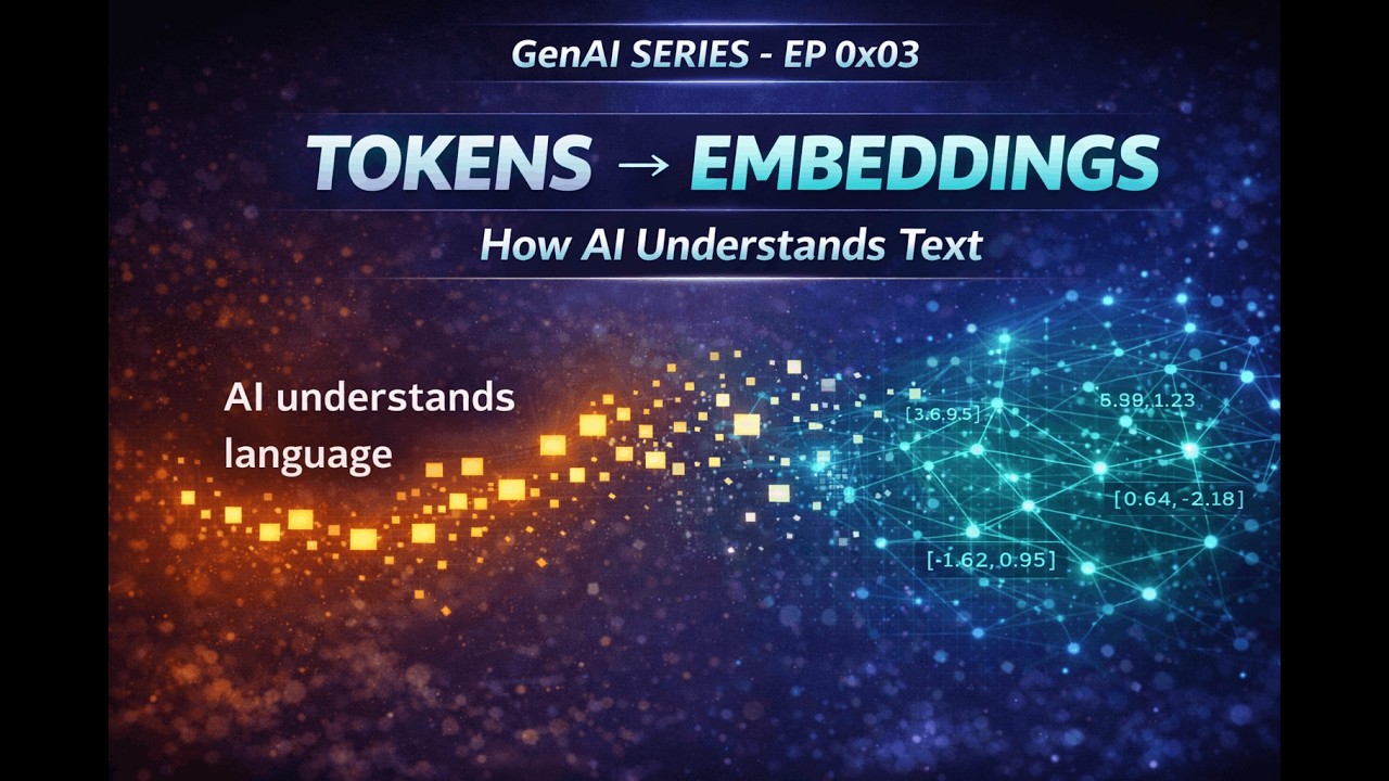 How AI Actually Understands Words? Tokens & Embeddings Explained | GenAI Ep 0x03