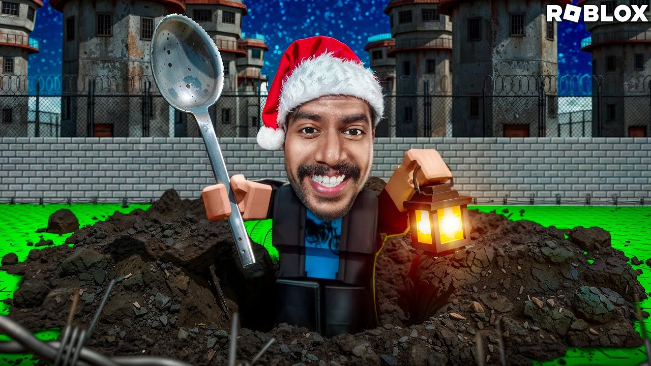  Digging to ESCAPE From PRISON in Roblox!!