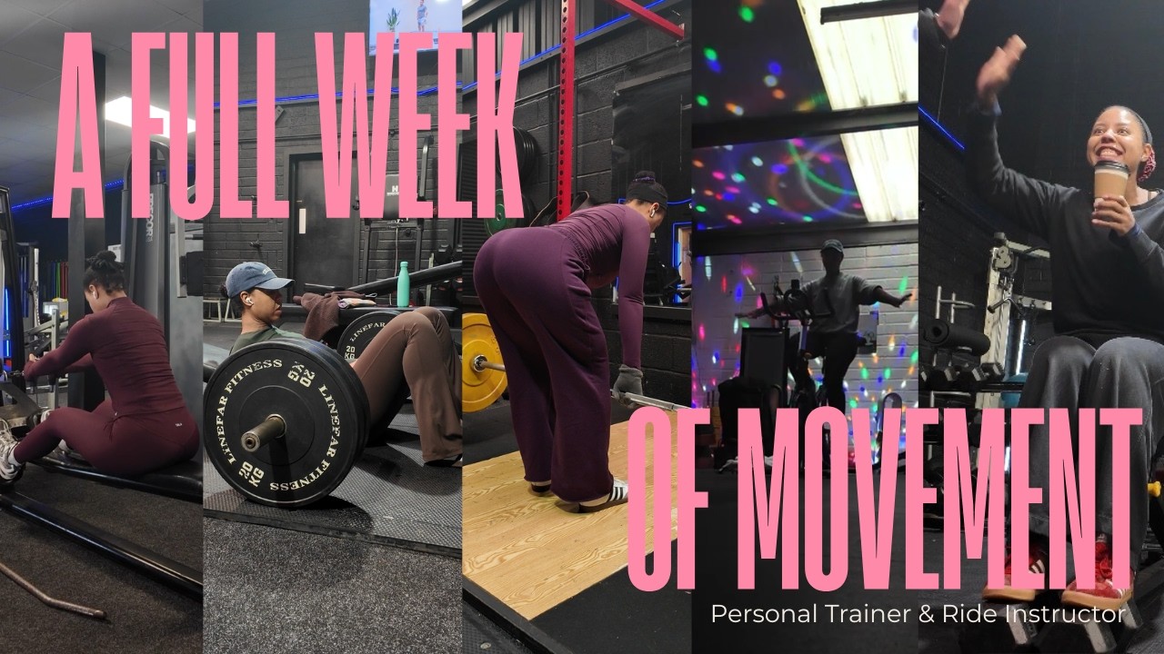 A FULL WEEK OF MOVEMENT | new fitness challenge, pilates, ride in the dark, glutes #personaltrainer