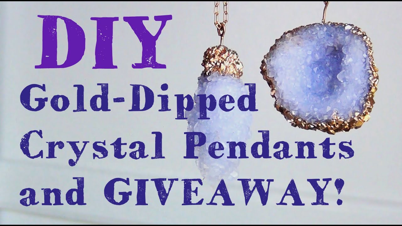 Gold Dipped Crystal Pendants ♥ DIY and GIVEAWAY!