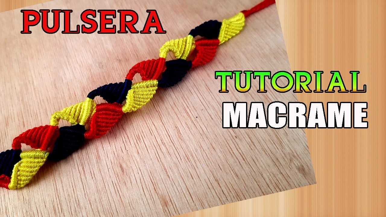 Como hacer Pulsera de Hilo Paso a Paso - Tutorial macramé | PULSERA TRI COLOR