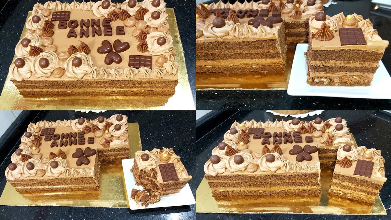 قاطو رأس السنة بنكهة الشكلاطة🍫gâteau chocolat مع قناش مونتي🍫 وجنواز ناجحة  بطبقة مقرمشة وبنينة 😋