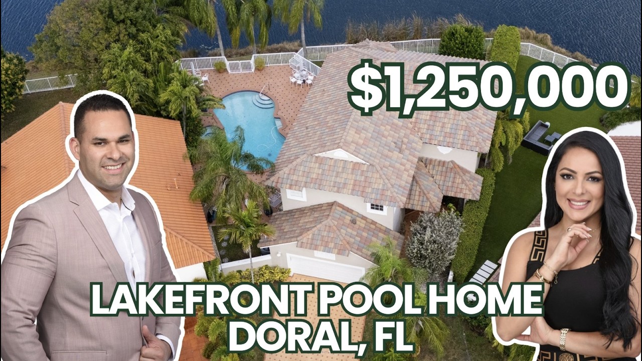 Doral Dunes Homes for Sale | Lakefront Pool Home in Doral Florida | $1,250,000