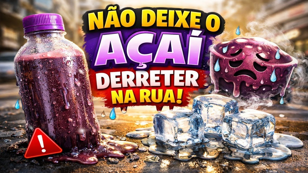 Seu açaí na garrafa derrete na rua?