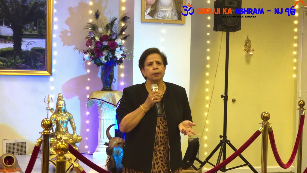 Satsang By Saroj Aunty - Guruji Ka Ashram - New Jersey - USA - Somerset Temple
