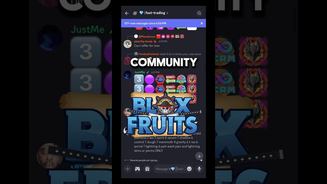 Join Our Discord Server For Trading, Giveaways, And Stock Updates!!! #roblox #bloxfruits #fyp
