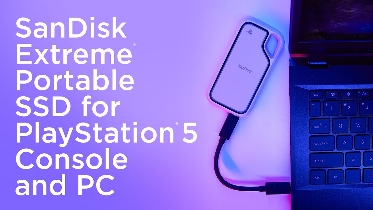 SanDisk Extreme&reg; Portable SSD for PlayStation&reg;5 Console and PC - Laptop