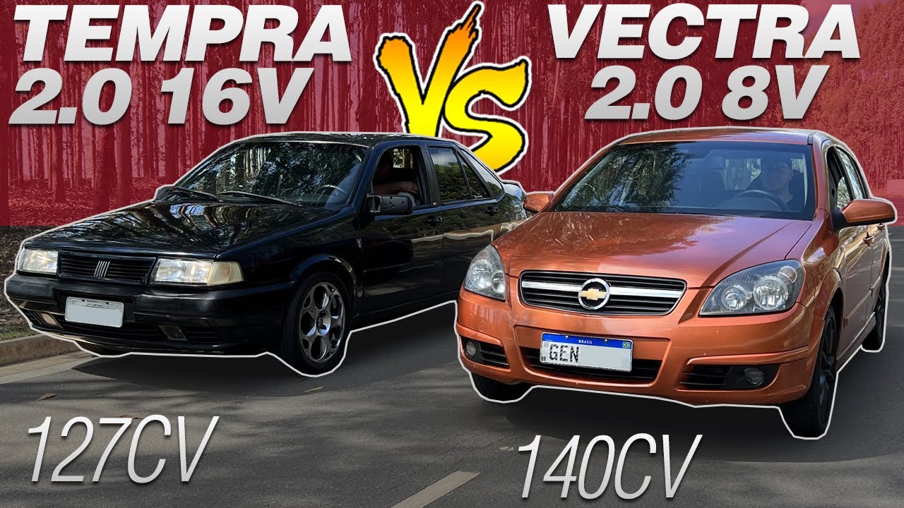VECTRA GT-X 2.0 8V FLEX VS FIAT TEMPRA 2.0 16V 127CV, FIQUEI IMPRESSIONADO!