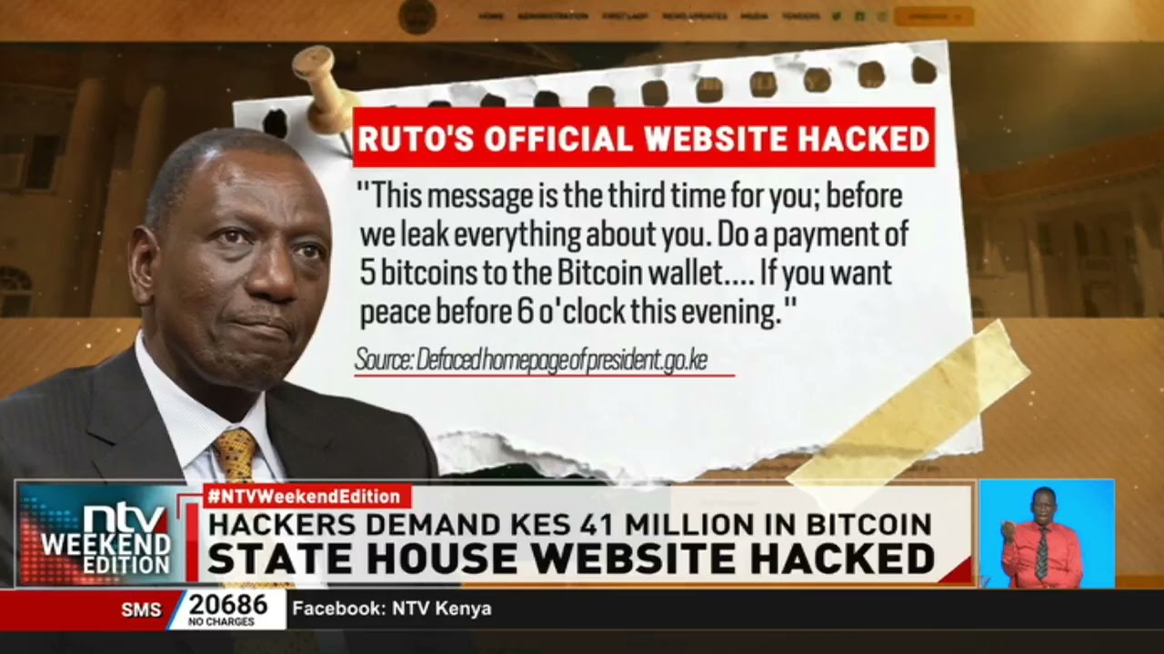Shock as President Ruto's State House website is hacked by unknown individuals