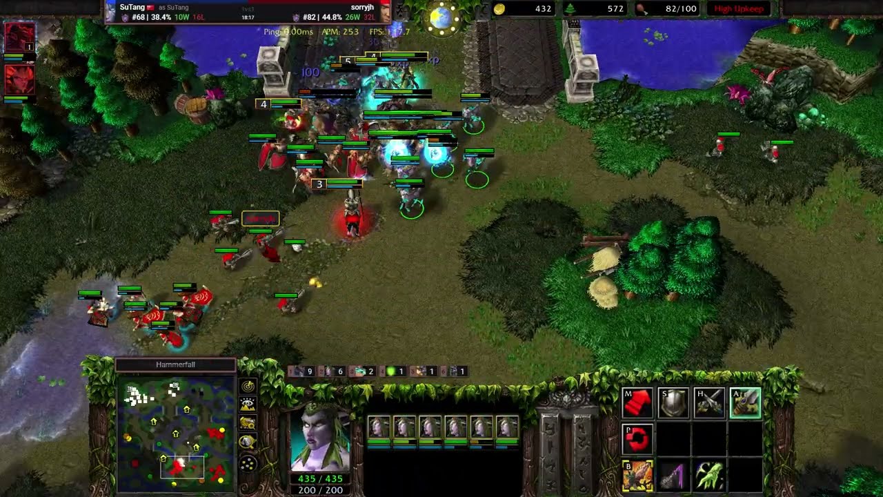 【高难度对局 大恶魔vs天神下凡 数次大战韩国人族难到崩溃】Warcraft III 1v1 vs 🇰🇷Human MMR 1776 W3C 2.0.4 魔兽争霸III：重制版