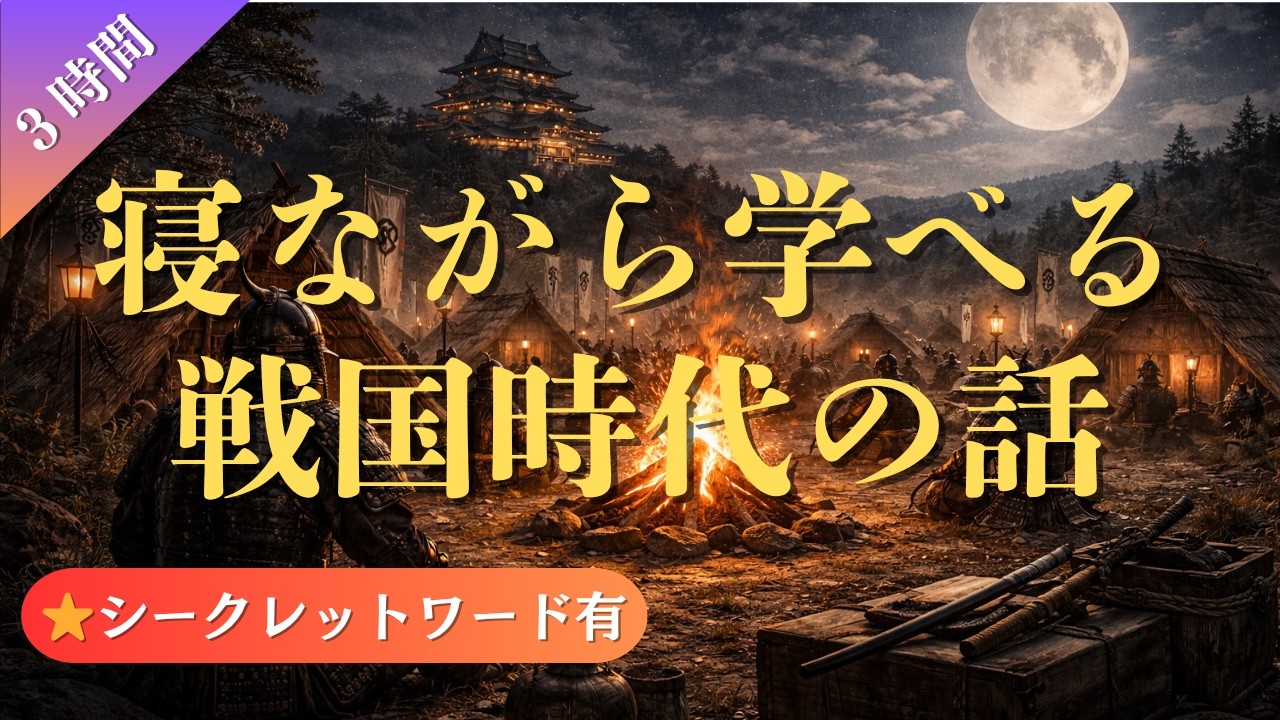 【睡眠用】寝ながら学べる戦国時代（３時間）