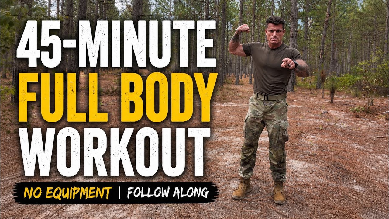 45-Minute Full Body Bodyweight Workout (No Equipment) | Follow Along