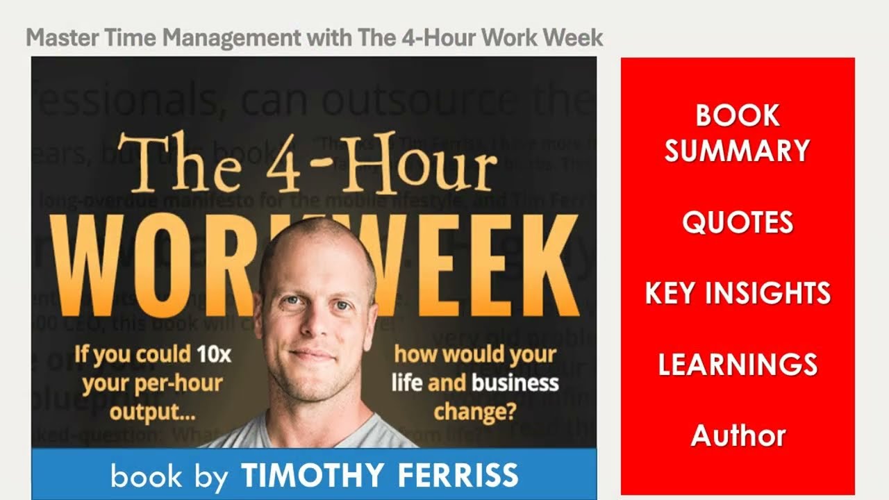 Timothy Ferriss' Blueprint for Financial Independence: Mastering the 4-Hour Work Week