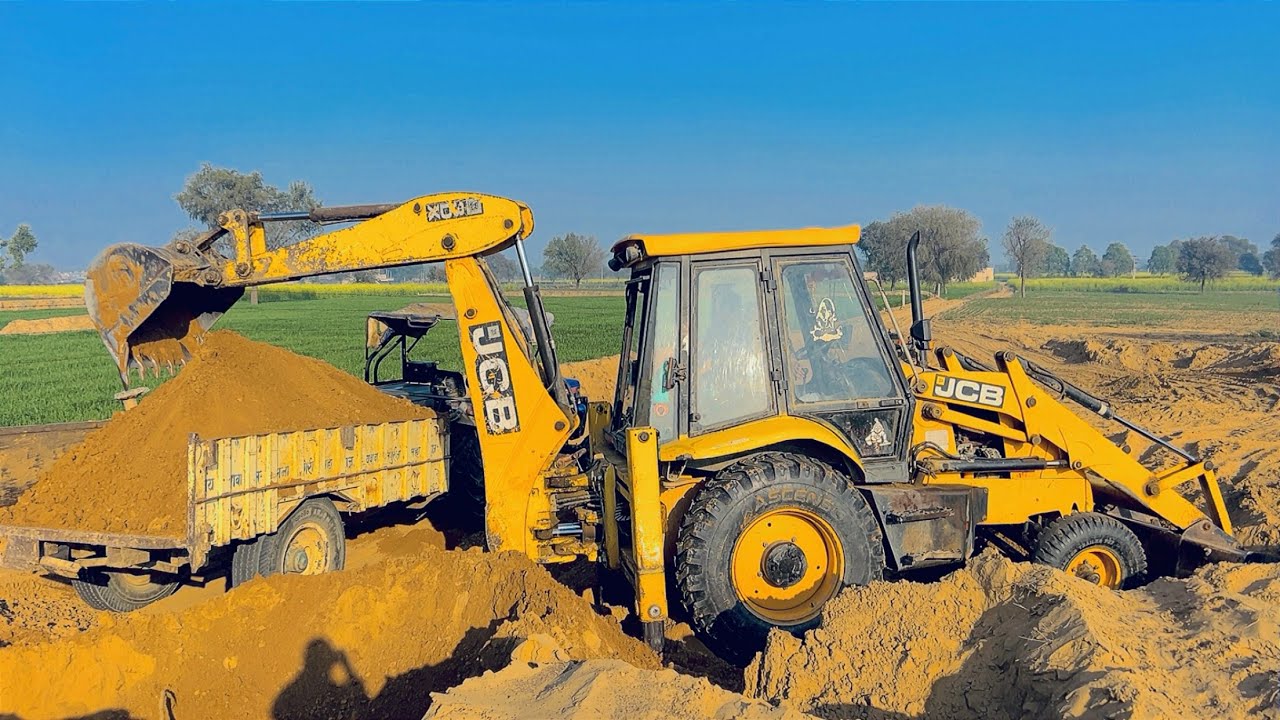 JCB|Mud A Tractor Trolley Loading A Farm full  funny 🤣 facts 