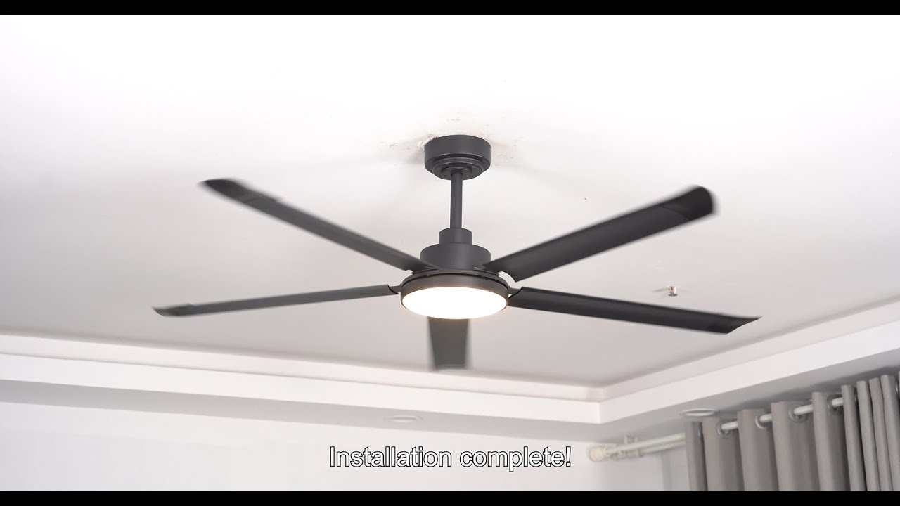 Installation video for ceiling fan with light model GLX049 60 inch