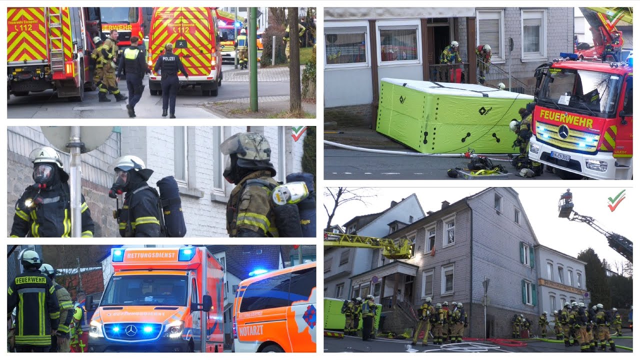 2024 03 01 - Ennepetal: Brand in Wohnhaus - vier Kinder verletzt - RTH im Einsatz
