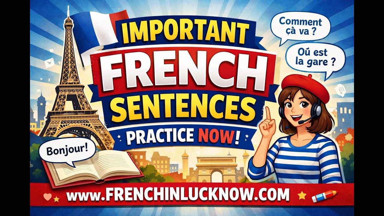 Important sentences in french part 1 ( les phrases importantes en français, partie 1 )