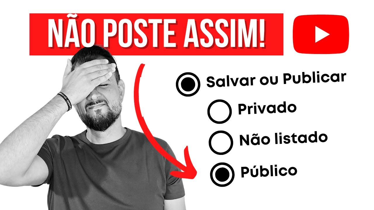⭕ CUIDADO! V&iacute;deo N&Atilde;O LISTADO ou P&Uacute;BLICO? (Postar no Youtube)