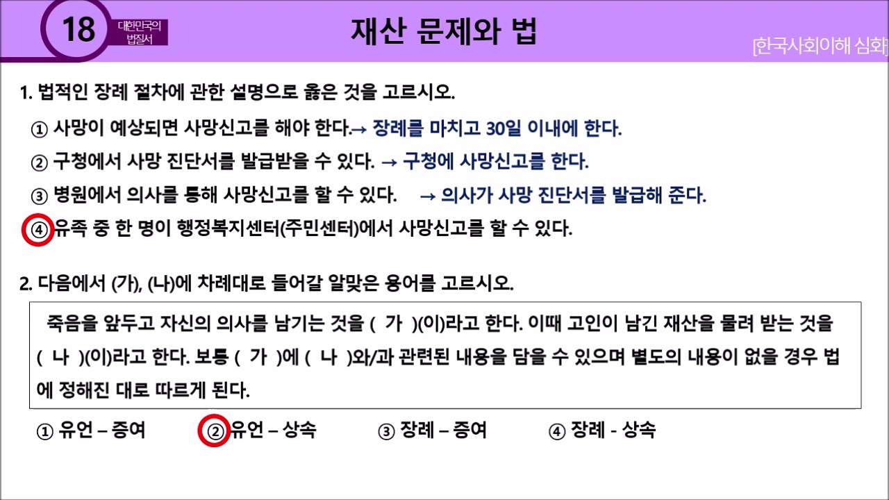 (New)사회통합프로그램 KIIP 5단계 한국사회이해 심화 18과