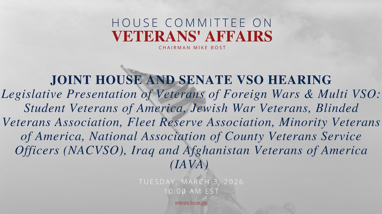 Joint House and Senate VSO Hearing