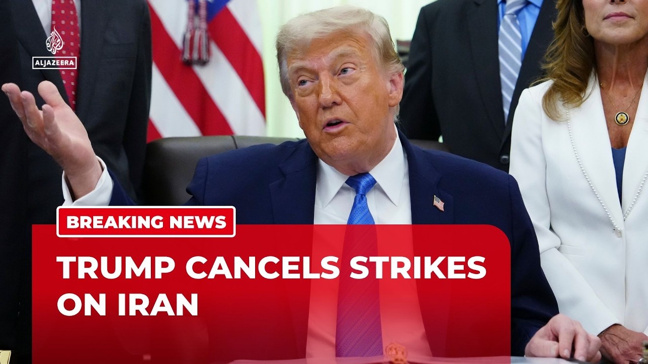 Trump &lsquo;cancels scheduled strikes&rsquo; against Iran