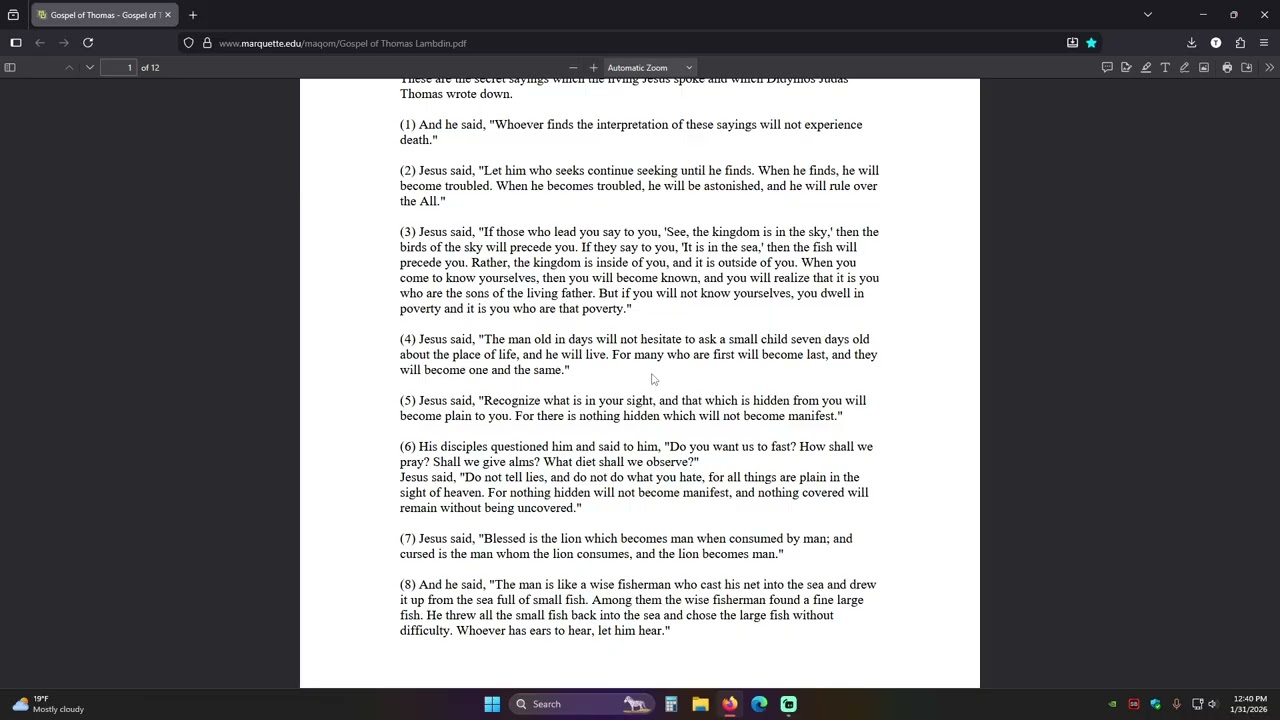 Gospel of Thomas - Part 2