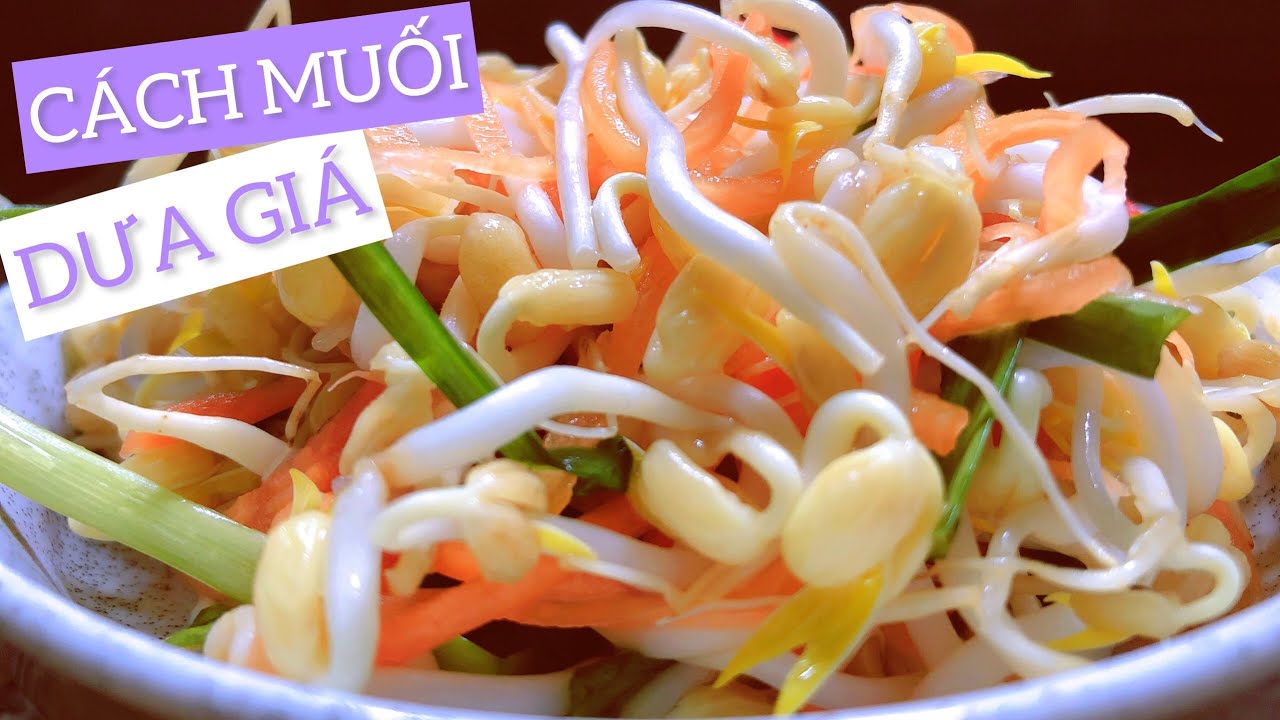 Cách muối dưa giá ngon giòn đơn giản, muối dưa giá không cần giấm, nhanh chua thơm ngon để được lâu