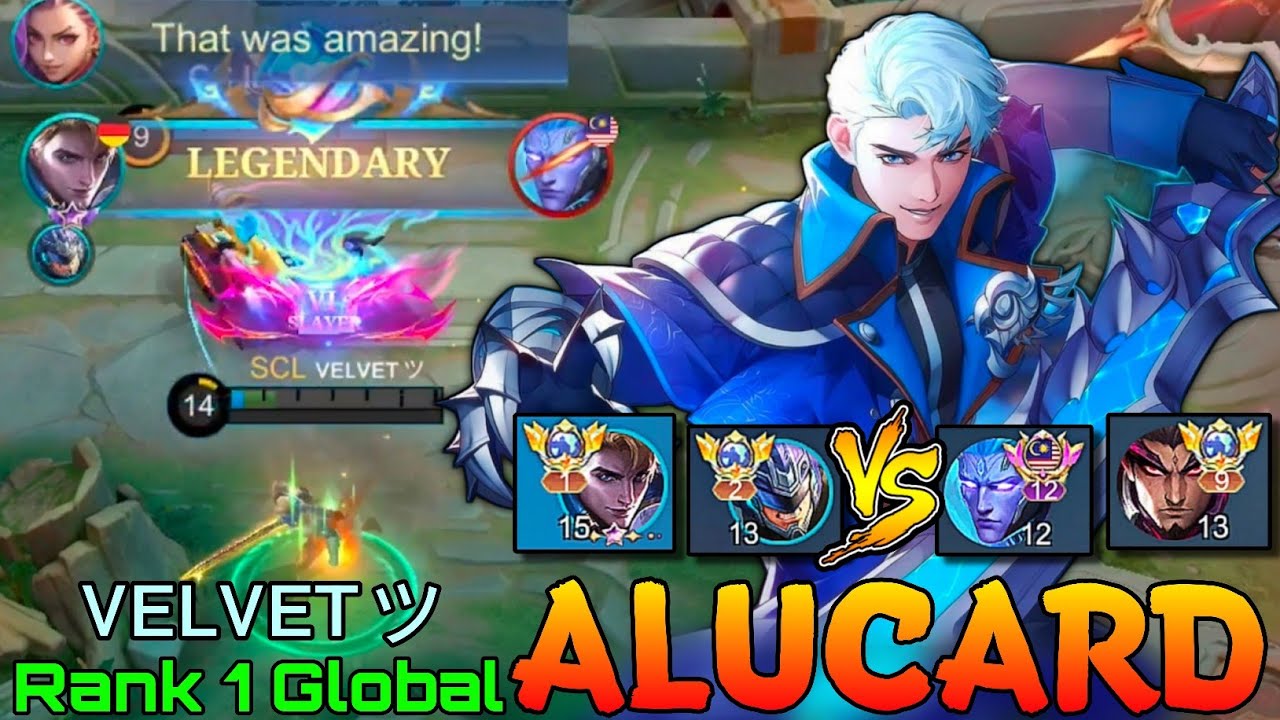 No.1 Alucard + No.2 Johnson VS No.9 Yu Zhong + Supreme Gord - Top 1 Global Alucard by ᴠᴇʟᴠᴇᴛッ - MLBB