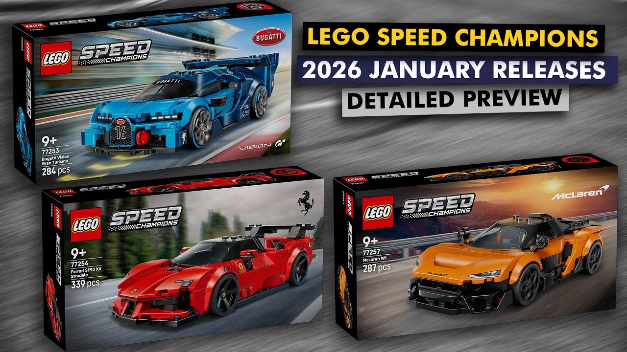 LEGO Speed Champions 2026 January Detailed Preview &ndash; Bugatti, Ferrari, McLaren!