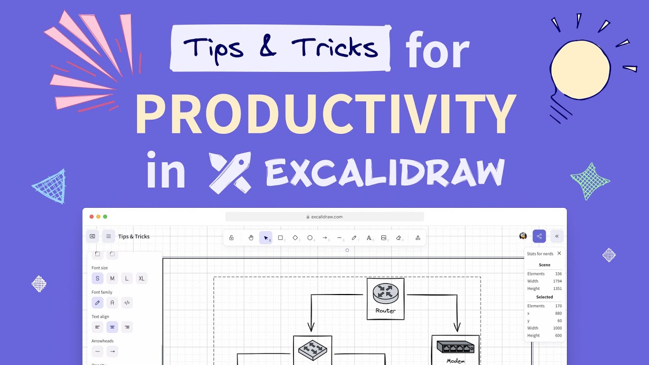 💡5 Tips & tricks for PRODUCTIVITY in Excalidraw 👀 | T&T #1