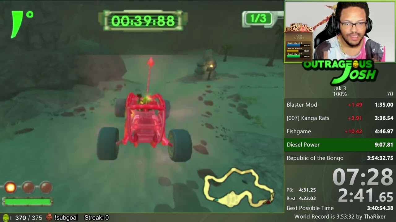 Jak 3 100% Speedrun in 3:53:17!!! (Former WR)