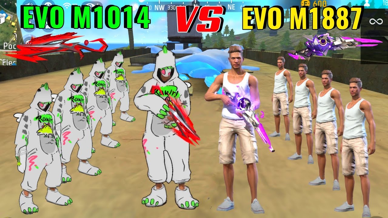 Evo M1014 vs Evo M1887 Fight On Factory | Evo Gun Skin Challenge | Garena Free Fire | Y GAMING