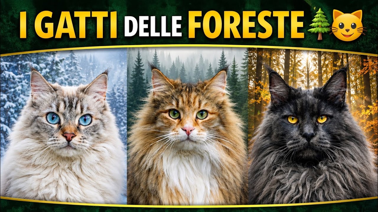 Siberiano, Norvegese e Maine Coon 🐈I Veri Gatti delle Foreste🌲