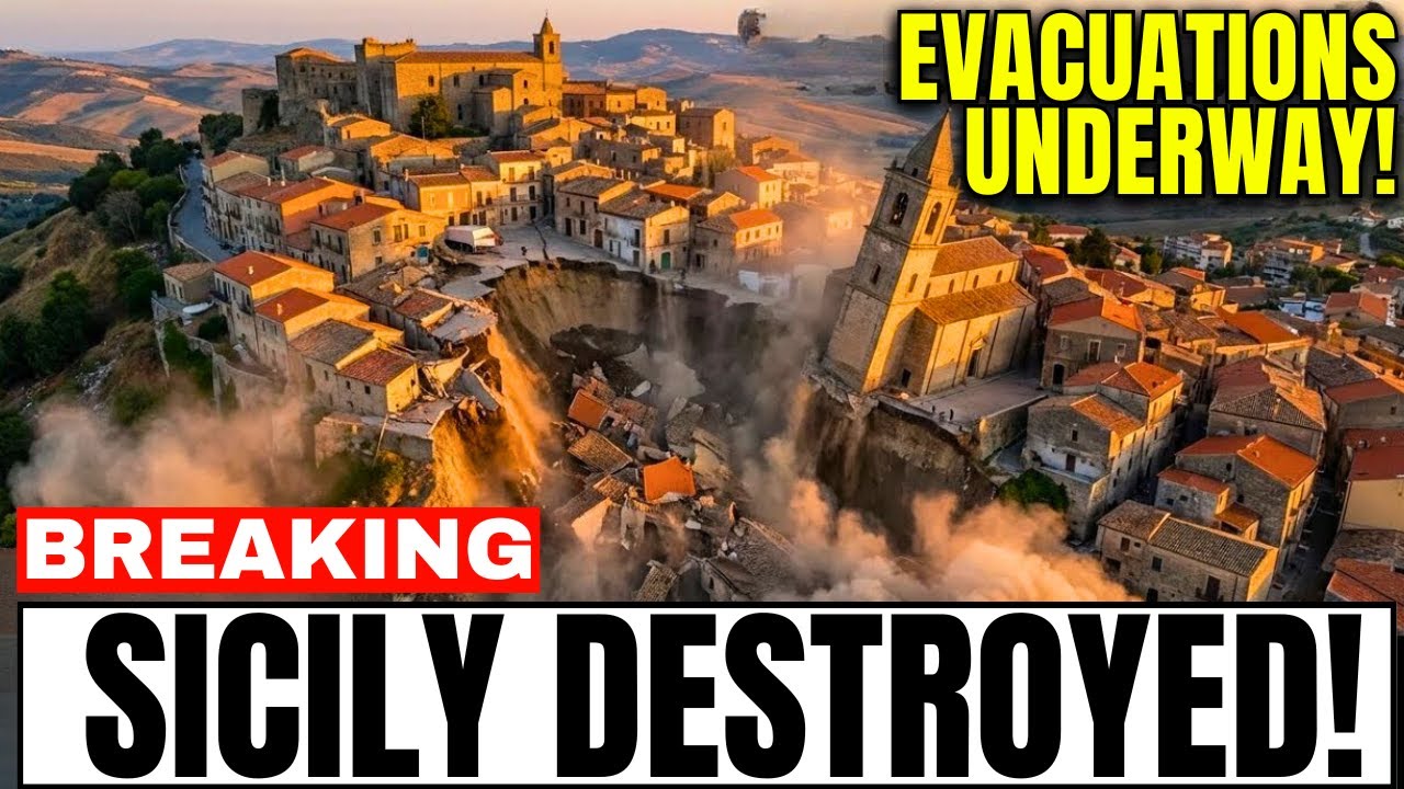 LANDSLIDE Crisis &mdash; 1,500 EVACUATED as Ancient Sicilian Town SLIDES Toward TOTAL Destruction!