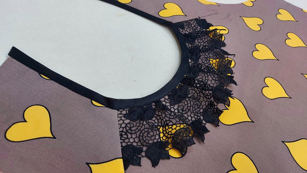 خياطة صدر دشداشة بموديل سهل جدا و بسيط جدا -  Very beautiful blouse design cutting and stitching