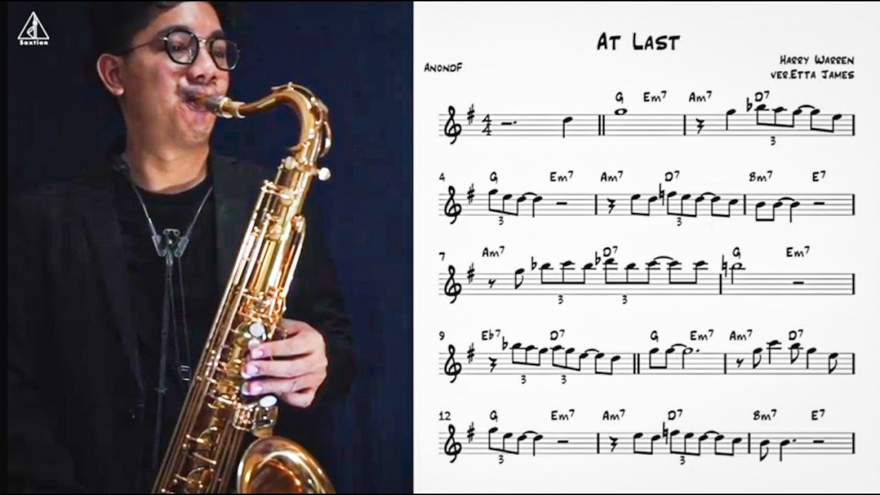 At Last (Eata James) transcription for saxophone