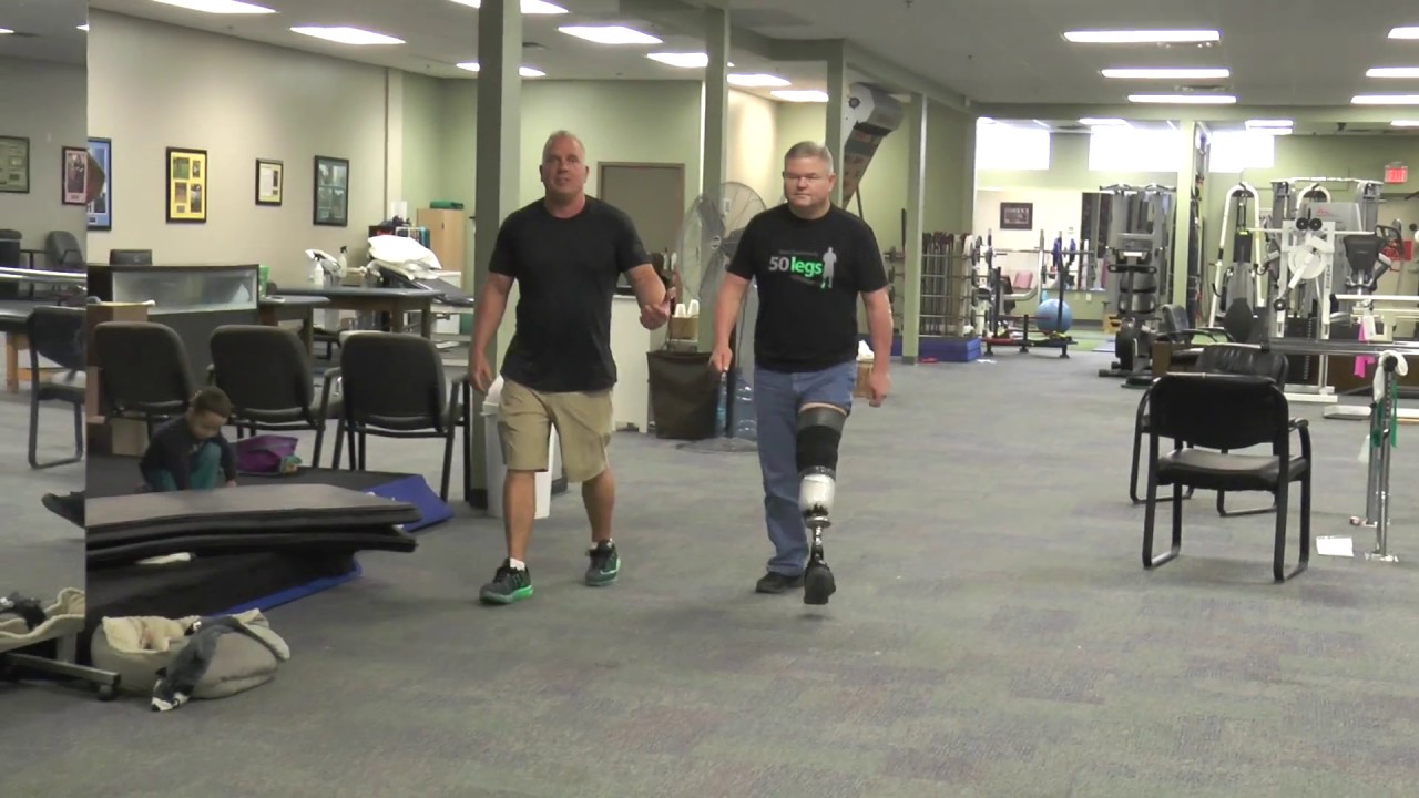 Corky's First Steps on His Prosthesis