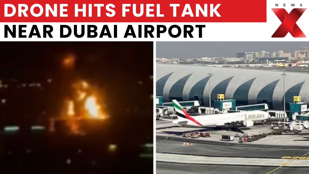 Dubai Airport ATTACKD: Drone Explosion Near Dubai Airport Sends Thick Smoke Into Sky