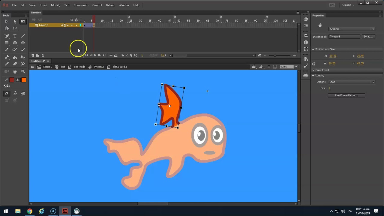 Tutorial de animación e interacción con action script 3.0 en Adobe Animate