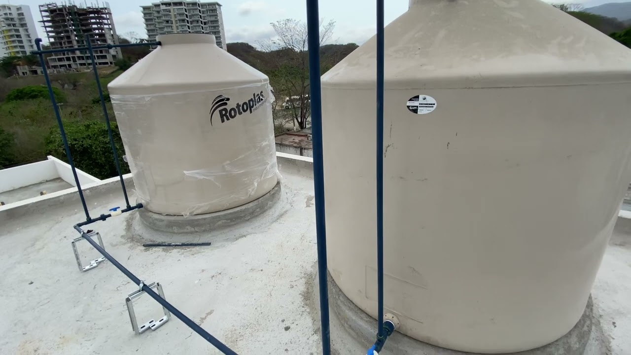 Instalación de 2 tinacos de 2500L (segunda parte línea de llenado)