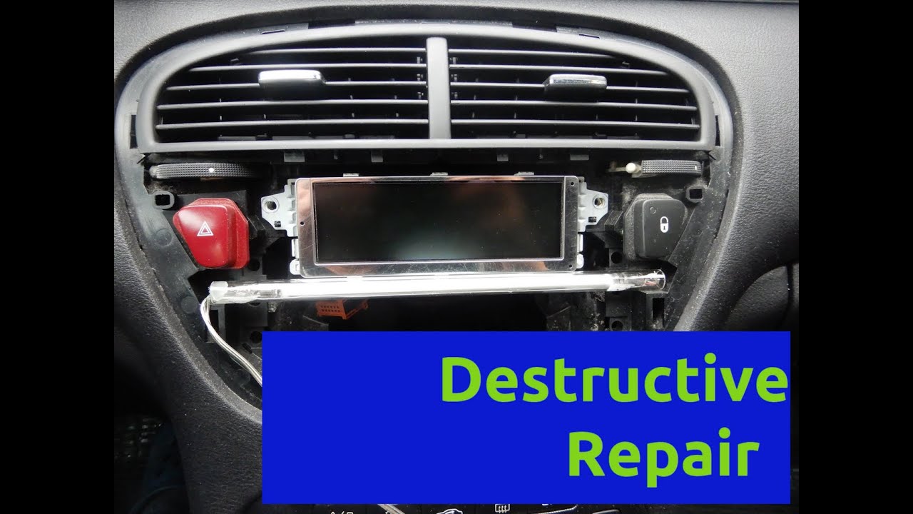 Peugeot 607 2005: Car LCD Display Back Light Replace. CCFL