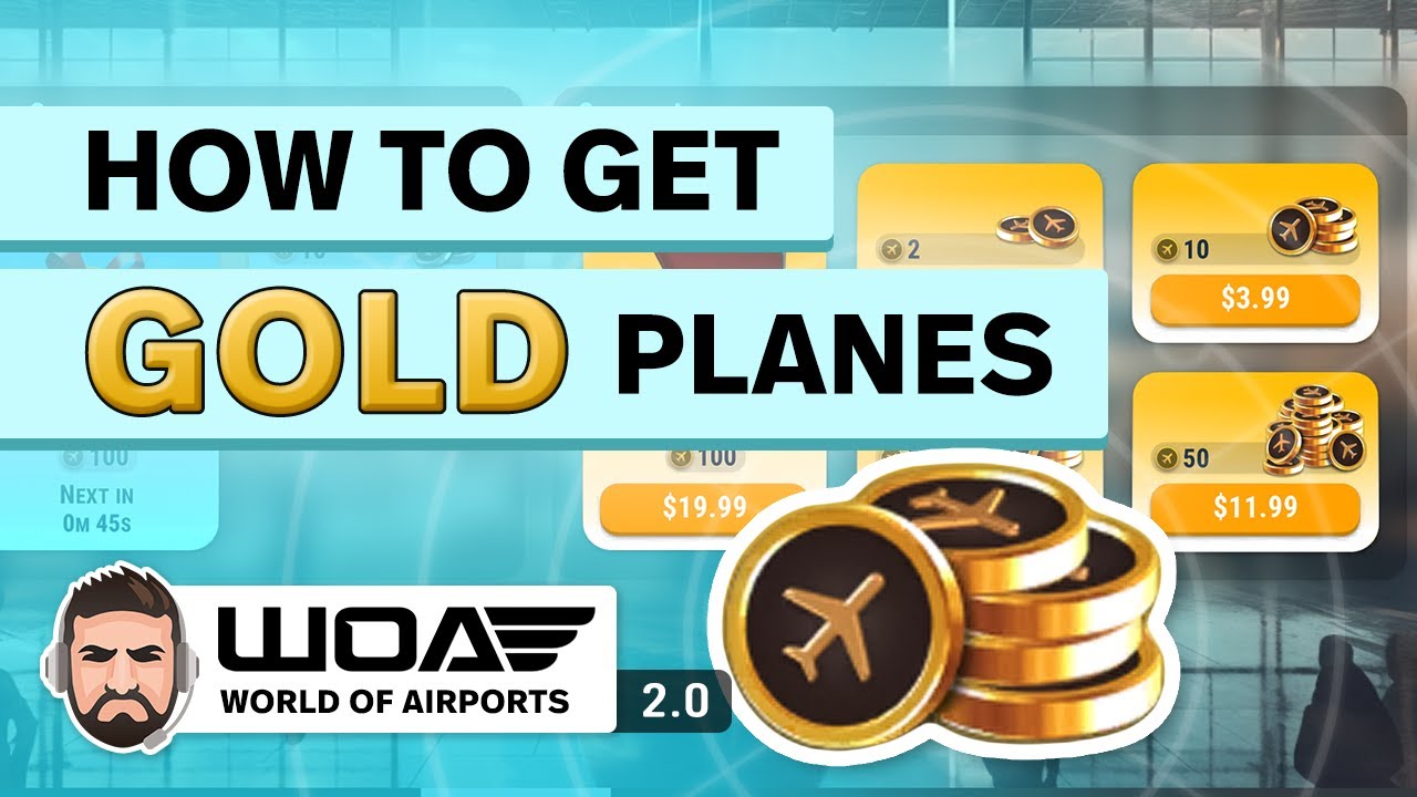 How to get (FREE) Golden Planes in World of Airports 2.0