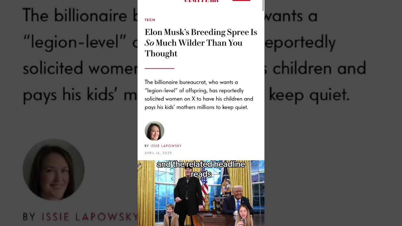 Elon Musk Has Over 20 Children / Breeding Spree #elonmusk