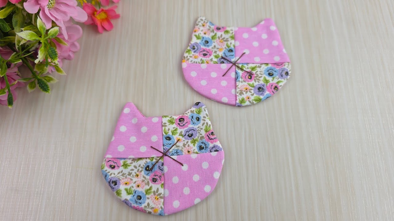 DIY Patchwork Cat from Fabric Scraps 🧵🐾