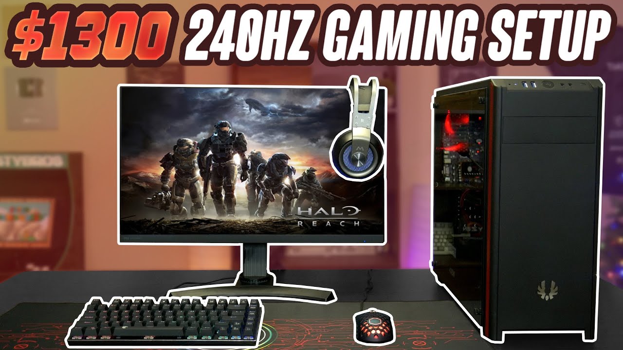 $1,300 FULL 240Hz Gaming Setup (PC, Monitor, Keyboard, Mouse, Headset)