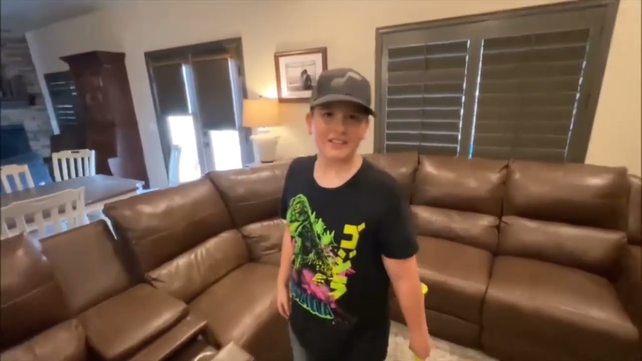 Kid Temper Tantrum Smashes The TV With The Baseball Bat Reverse