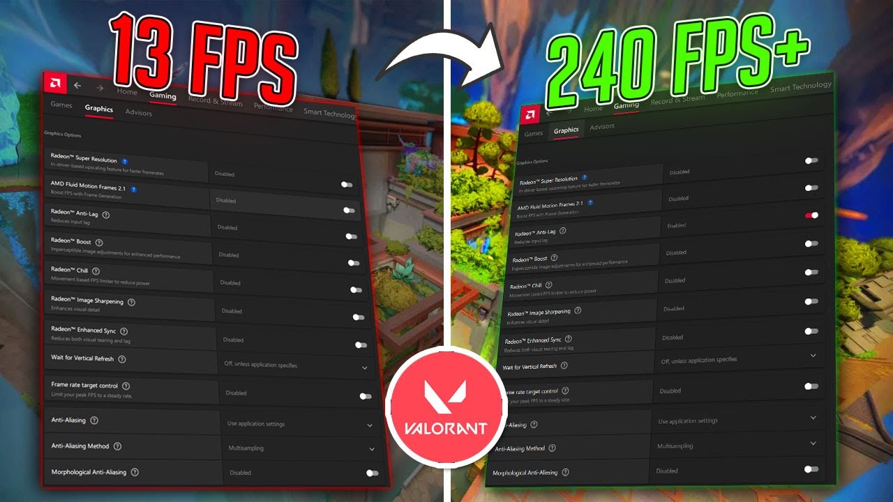 Valorant - NEW Best AMD Radeon Settings for Season 25 Act 3! (MAX FPS & Visuals)📈