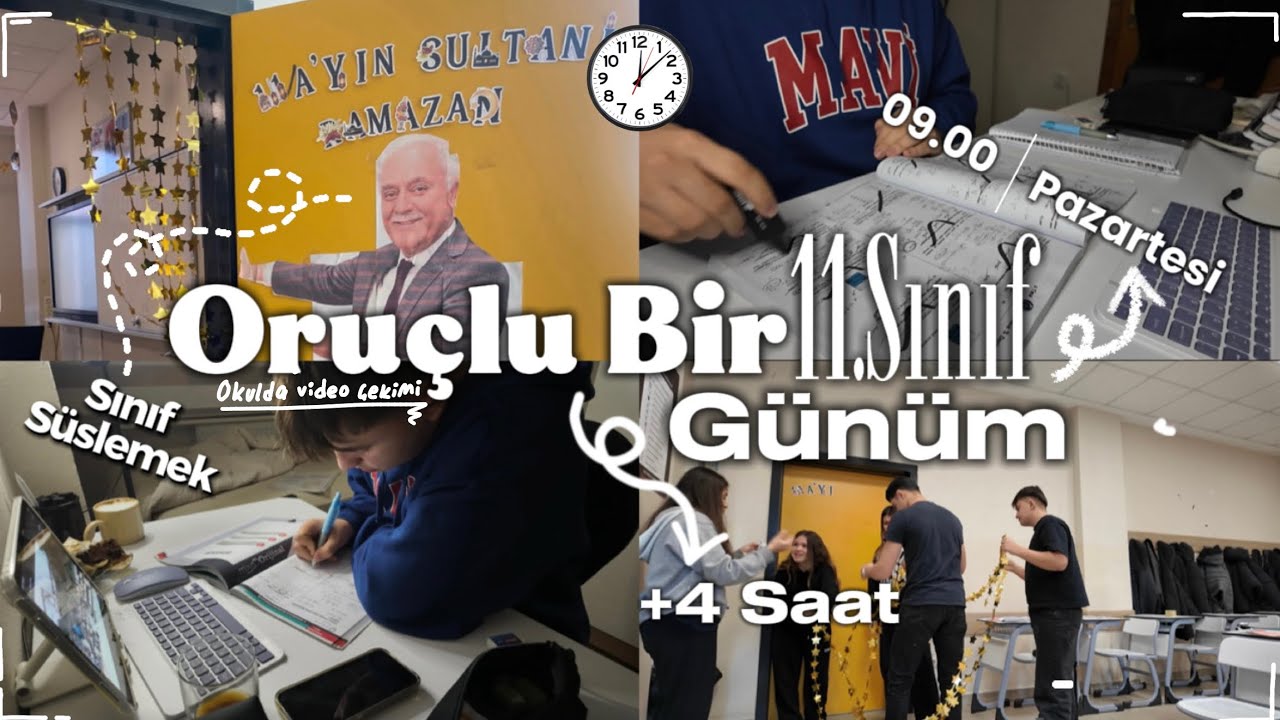 Oruçlu Bir Günüm 🤩 / Sınıf Süslemesi / Ramazan Vlog / #yks27 