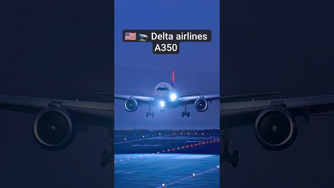 Delta Airlines A350 🇺🇸 Smooth Landing in San Francisco 🛬 | SFO Arrival #shorts #aviation